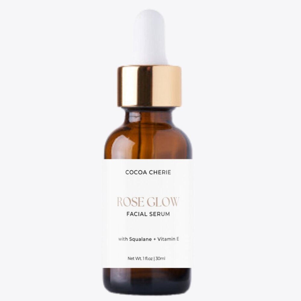 Rose Glow Anti Aging Facial Serum with Squalane + Vitamin E